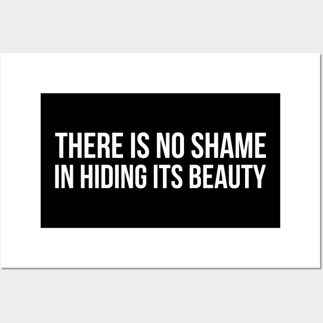 THERE IS NO SHAME IN HIDING IT'S BEAUTY funny saying Wall Art by star trek fanart and more